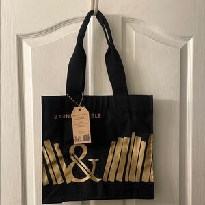 Barnes & Noble Elegant Black and Gold Book Tote